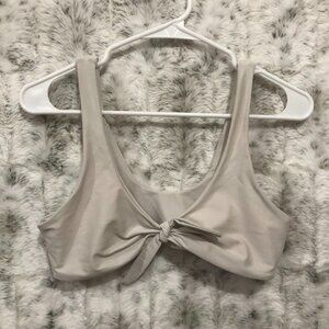 ZAFUL Gray Tie Front Knot Bikini Top Women's Size M Size 6